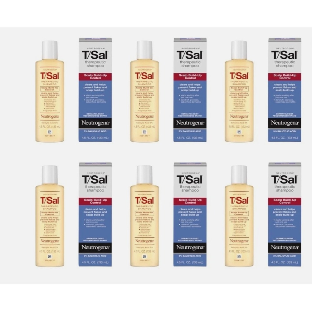 6‎ Neutrogena T/Sal Therapeutic Shampoo, 3% Salicylic Acid 4.5 fl oz Exp: 5/24